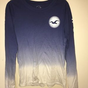 HOLLISTER LONG SLEEVE OMBRÉ SHIRT